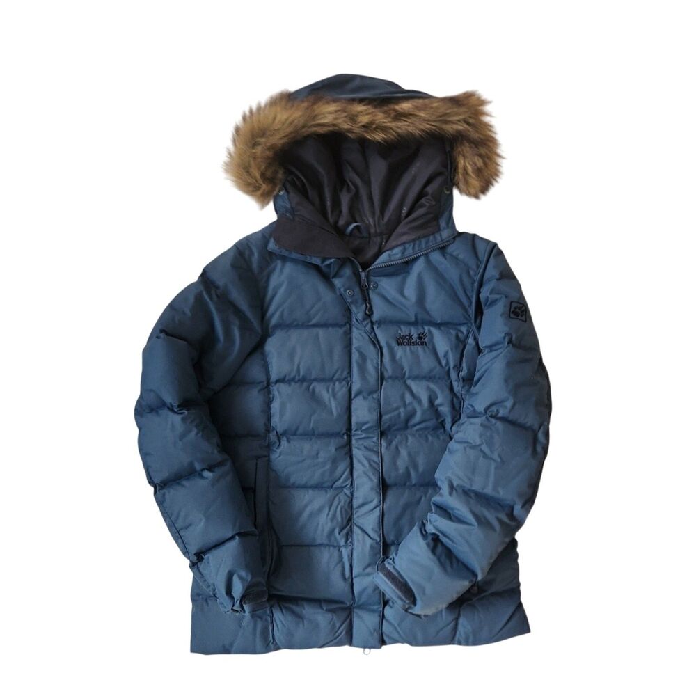 Jack Wolfskin Stormlock Hyproof Down Jacket with Removable Fur Trim